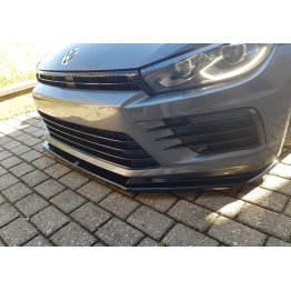 Накладка сплиттер на передний бампер на Volkswagen Scirocco III R рестайл